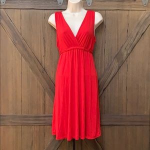 pretty, comfy Ann Taylor V neck tie waist dress